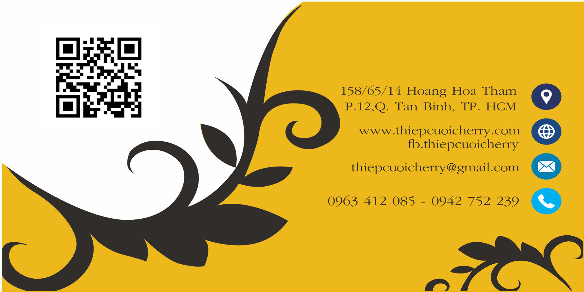 Thiệp Cưới Cherry