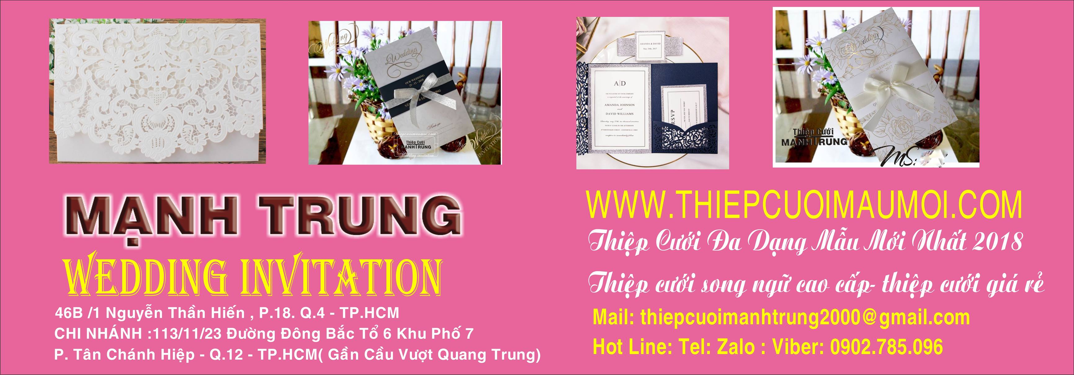 THIỆP CƯỚI MẠNH TRUNG